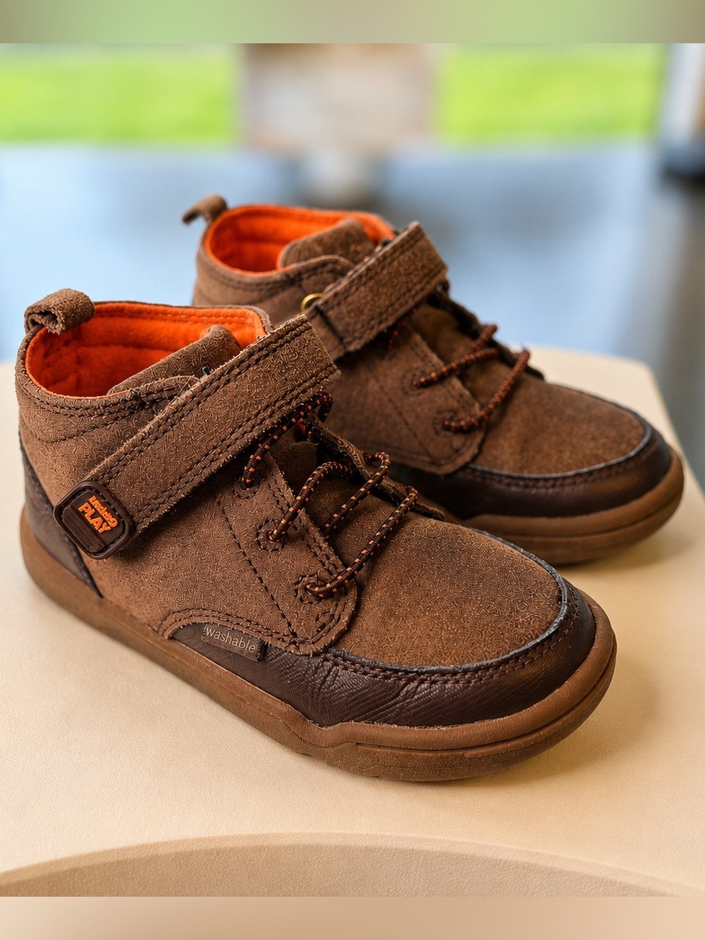 Stride Rite Made2Play Gannon Toddler Boots Brown Orange | 9.5M